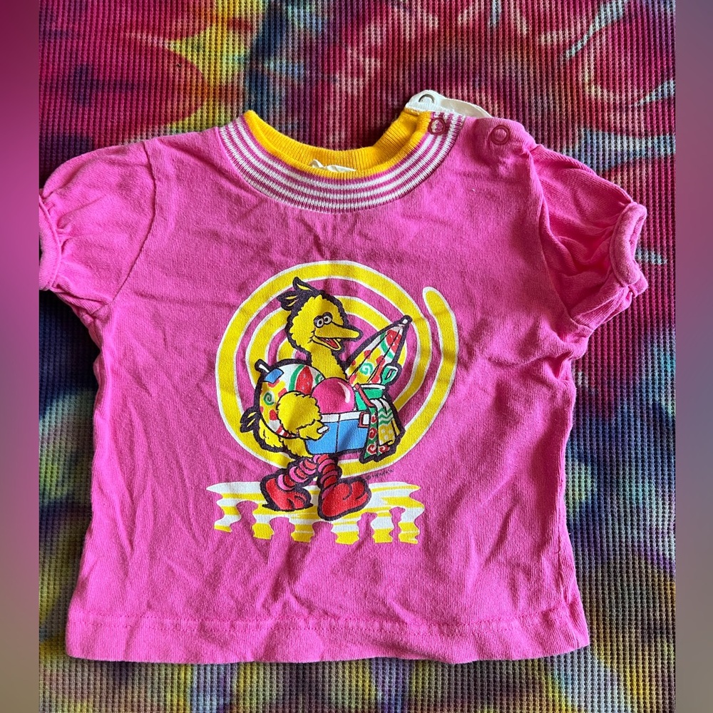 Vintage 90s Sesame Street Big Bird Baby T Shirt 12mo